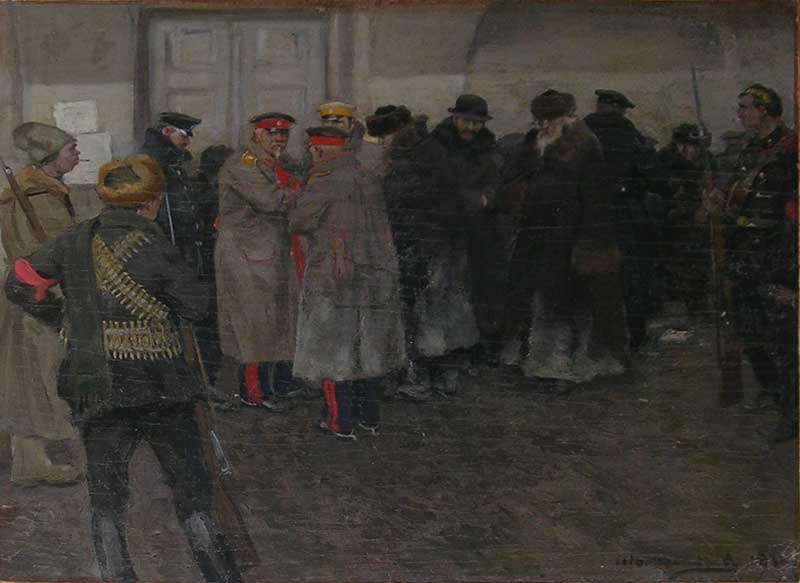 �.�.����������. ����� ������� ��������� � ������� 1917
Arrest of the imperial generals in February 1917 by Ivan A. Vladimirov