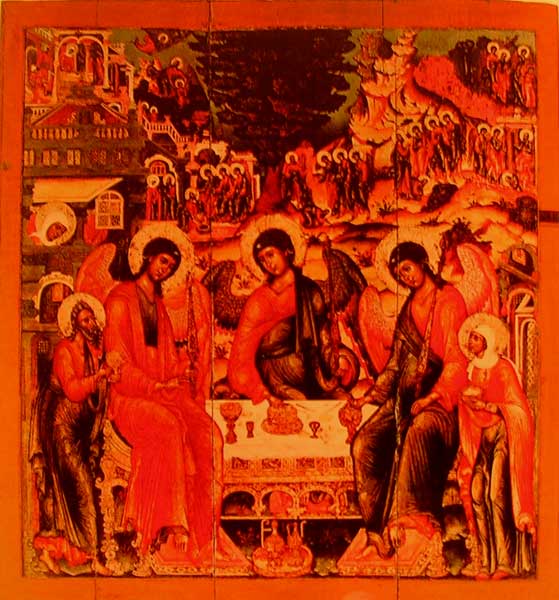 ������������� ������ � �������� �������
Old testament Trinity with acts of angels