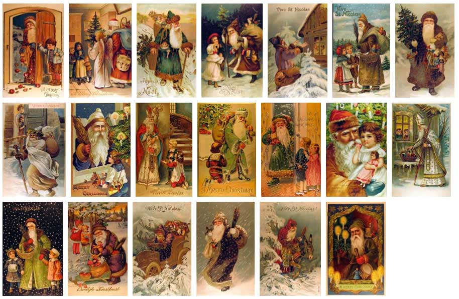 ��� ����� �� ���������
Santas on postcards