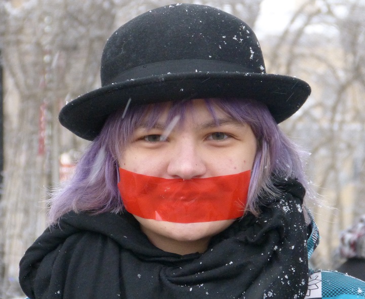 10 ������ 2015. ����� ������������ � ������������ ������� Charlie Hebdo
January 10, 2015. The picket of solidarity with journalists of Charlie Hebdo magazine