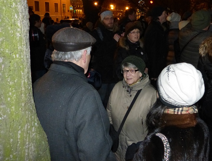 13 ������ 2017. ���� � ������ �������
January 13, 2016. The meeting in protection of St Isaacy cathedral