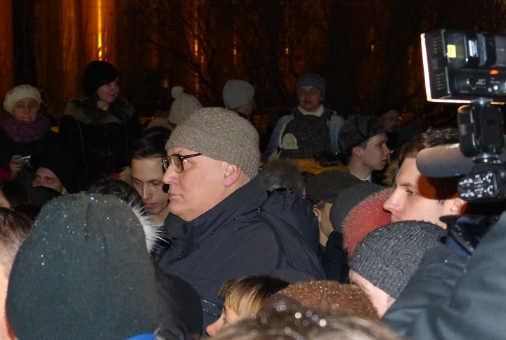 13 ������ 2017. ���� � ������ �������
January 13, 2016. The meeting in protection of St Isaacy cathedral