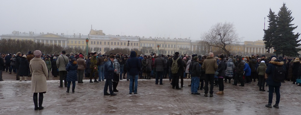 28 ������ 2017. ������ � ������ ������������� ������
January 28, 2017. The meeting in protection of St Isaacy cathedral
