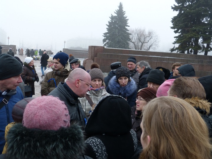 28 ������ 2017. ������ � ������ ������������� ������
January 28, 2017. The meeting in protection of St Isaacy cathedral