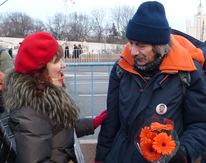 26 ������� 2017. ������ ����
February 26, 2017. The Nemtsov bridge