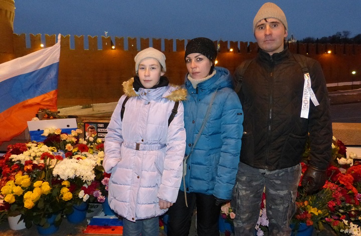 26 ������� 2017. ������ ����
February 26, 2017. The Nemtsov bridge