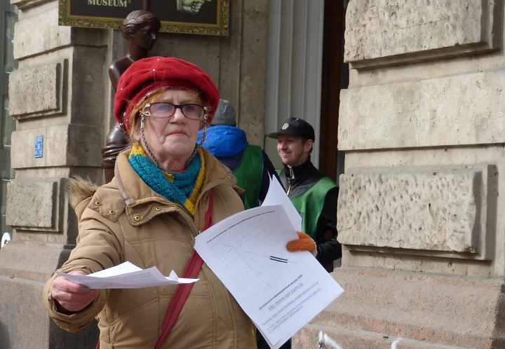 1 ������ 2017. ����� � ��������� ��������������
April 1, 2017. The picket in support of truck drivers