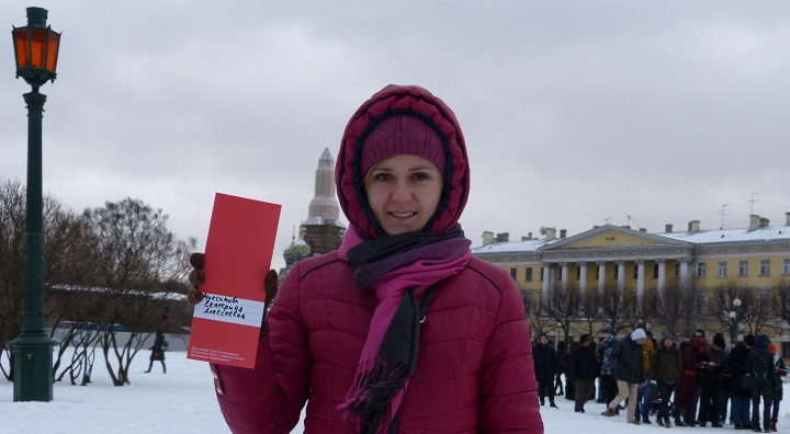 24 ������� 2017. ���������� ������� ���������� � ����������
December 24, 2017. Promotion of Alexis Navalny in presidents