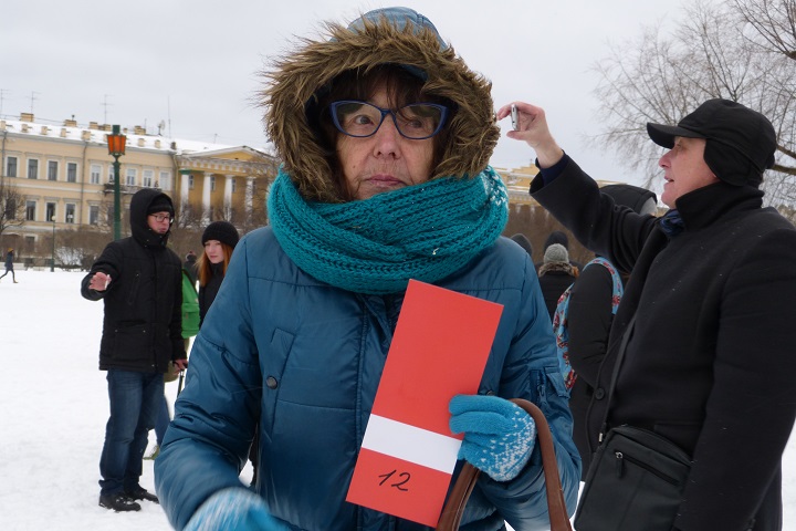 24 ������� 2017. ���������� ������� ���������� � ����������
December 24, 2017. Promotion of Alexis Navalny in presidents