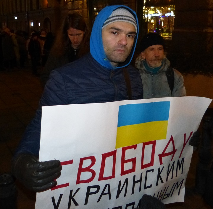 15 ������� 2018. ������������� � ��������� ����� �������
December 15, 2018. The vigil in support of Oleg Sentsov