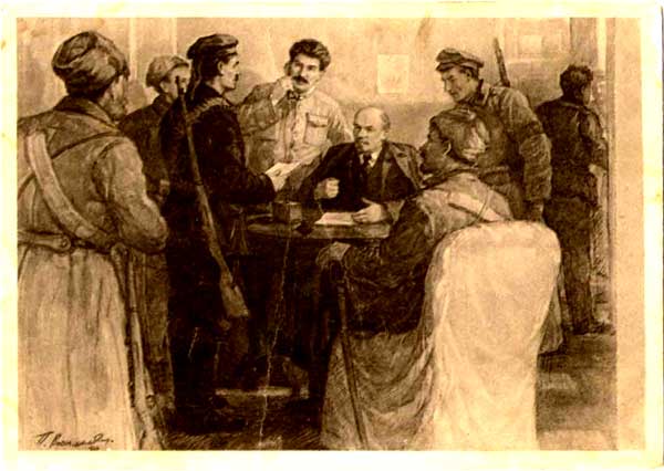 �.�.��������. �.�.����� � �.�.������ � ��������
Vladimir I. Lenin and Joseph V. Stalin in Smolny palace by Peter V. Vasiliyev