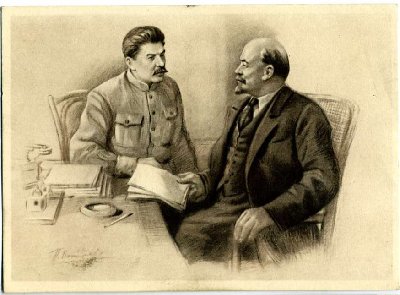 �.�.��������. �.�.����� � �.�.������
Vladimir I. Lenin and Joseph V. Stalin by Peter V. Vasiliyev