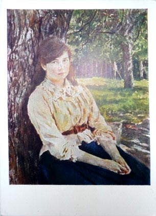 �.�.�����. �������, ���������� �������
The girl, covered by the sun by Valentin A. Serov