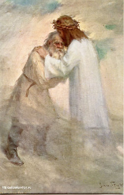 �. �����. �������, ���������� ������
Tolstoy embracing Christ by Jan Styka