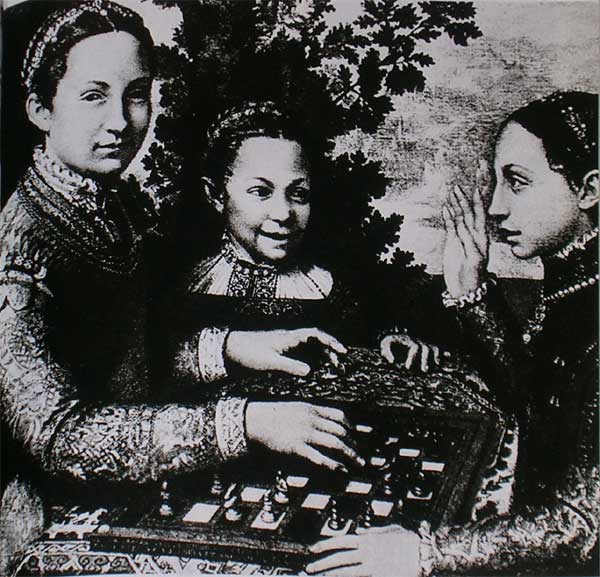 �. ���������. ��� ������ ��������� �� ����� � �������
Three sisters of artist during the game in a chess by Sofonisba Angishola