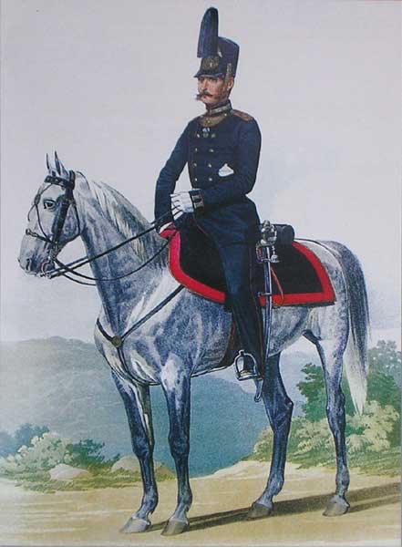 ����-������ ������������ ���������� ���������� � �������� �������� �����
The staff officer of grenadier shooting battalions in the full line dress