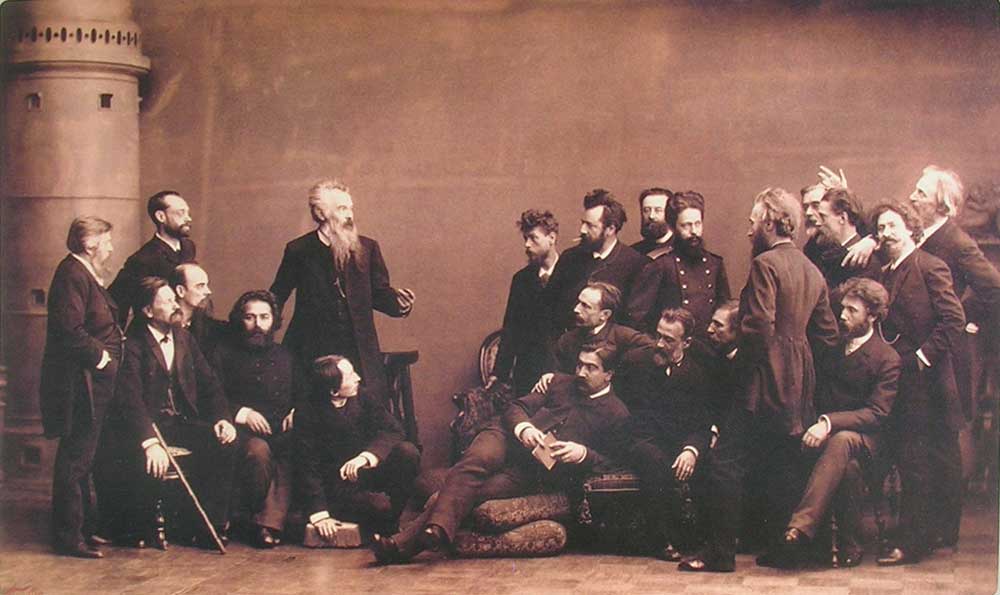 ������� ����������-�������������
Portrait of the members of Company of mobile art exhibitions