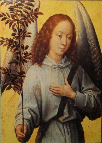 ���� �������. ����� � ������ �����
The angel with an olive-branch by Hans Memling