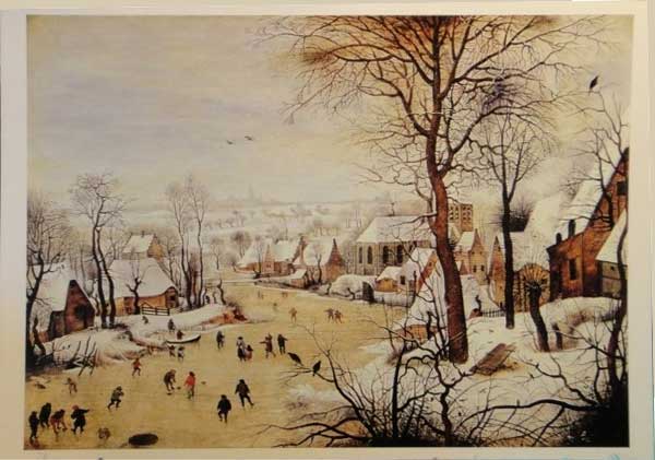 �. ��������. ������ ������� �� ����
Winter skatings on the river by Pieter Bruegel