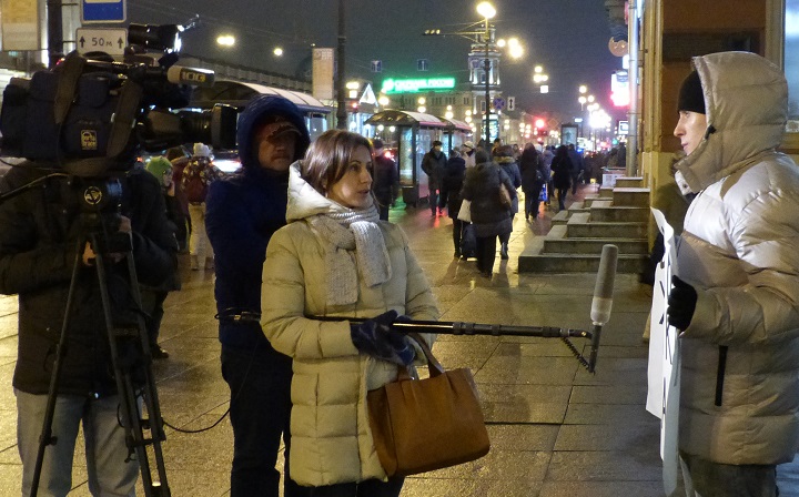 26 ������ 2014. ������ � ��������� ������ ��������
November 26, 2014. The pickets in support of heroes of the Bolotnaya square