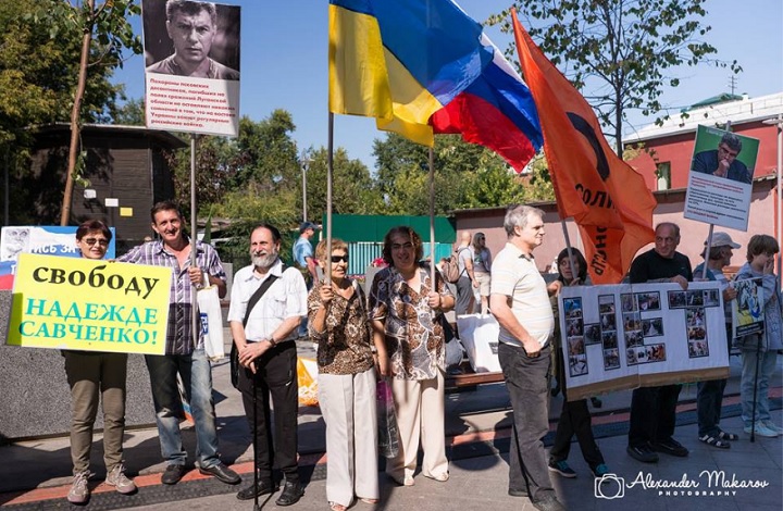22 ������� 2015. ����� ������ ����� � ��������
August 22, 2015. The picket against war with Ukraine