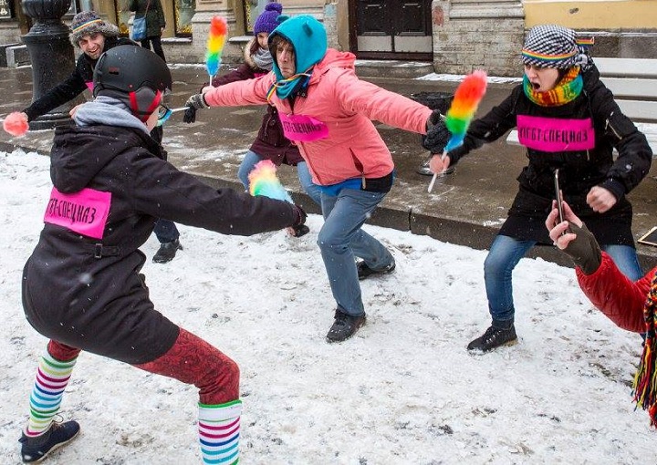 23 ������� 2017. ������� ����-��������
February 23, 2017. Appearance of LGBT special troops