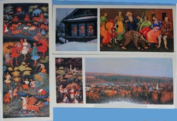 ����� �������� �������� �������� ������
Set of postal cards �Products of the foremen of Palekh�