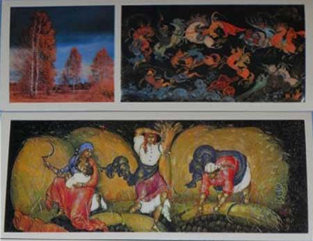 ����� �������� �������� �������� ������
Set of postal cards �Products of the foremen of Palekh�