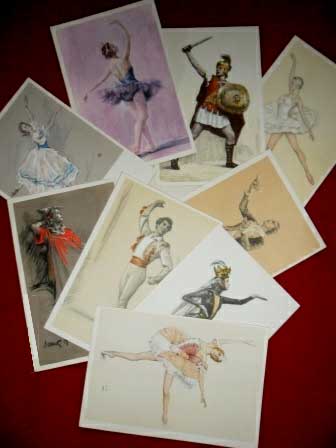 ����� �������� �������� �������������� ������
Set of postal cards �Masters of the Leningrad ballet�
