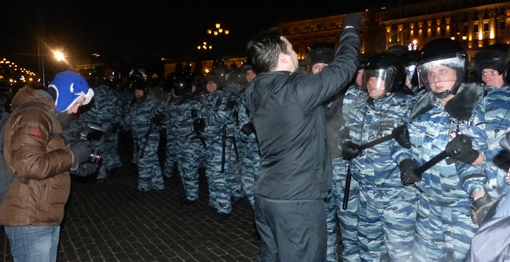 30 ������� 2014. ������� �� ��������
December 30, 2014. The gathering on the Manezhnaya square
