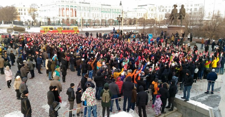 24 ������� 2017. ���������� ������� ���������� � ����������
December 24, 2017. Promotion of Alexis Navalny in president