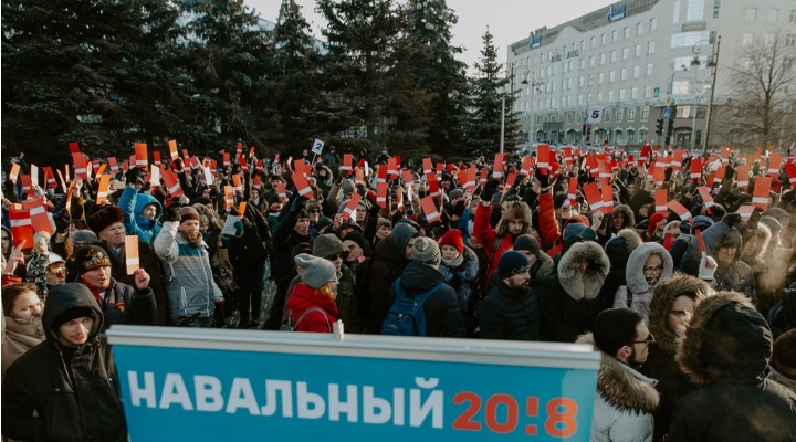 24 ������� 2017. ���������� ������� ���������� � ����������
December 24, 2017. Promotion of Alexis Navalny in president