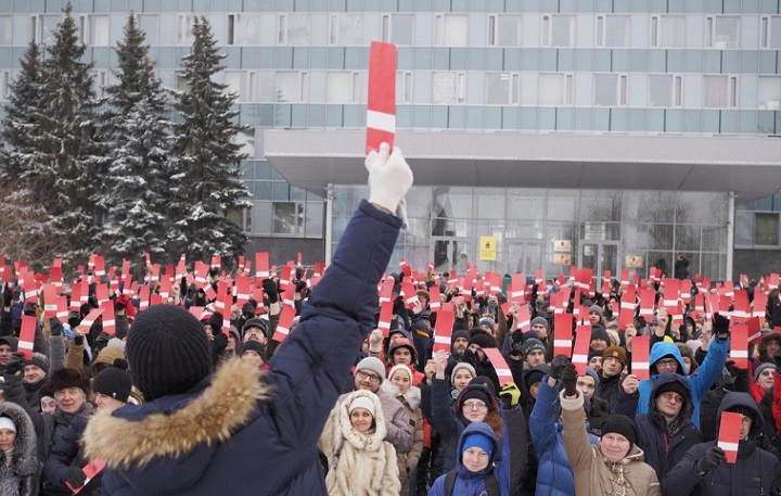 24 ������� 2017. ���������� ������� ���������� � ����������
December 24, 2017. Promotion of Alexis Navalny in president