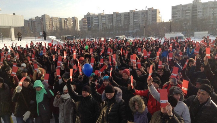 24 ������� 2017. ���������� ������� ���������� � ����������
December 24, 2017. Promotion of Alexis Navalny in president