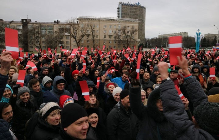 24 ������� 2017. ���������� ������� ���������� � ����������
December 24, 2017. Promotion of Alexis Navalny in president