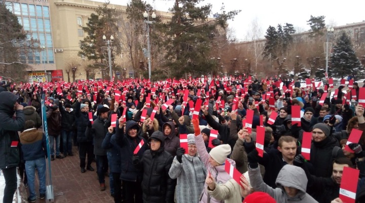 24 ������� 2017. ���������� ������� ���������� � ����������
December 24, 2017. Promotion of Alexis Navalny in president