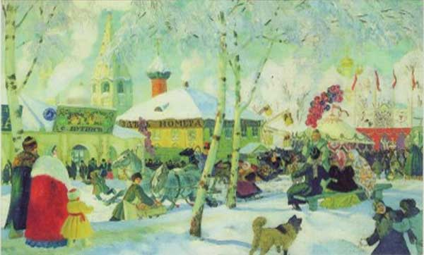 �������� ��.�.���������. �������
Postal card �Feast by Boris M. Kustodiyev�