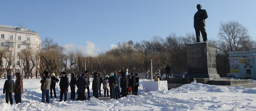 28 ������ 2018. ����� � ��������� ���������� �����������
January 28, 2018. Action in support of strike of voters