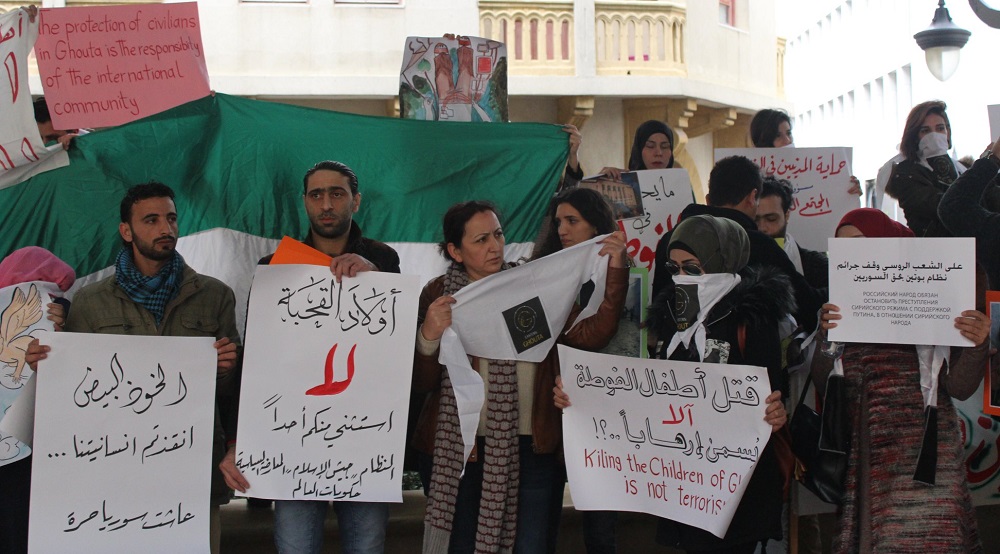 25 ������� 2018. ����� ������������ � ��������� �����
February 25, 2018. Solidarity action for Eastern Ghouta
