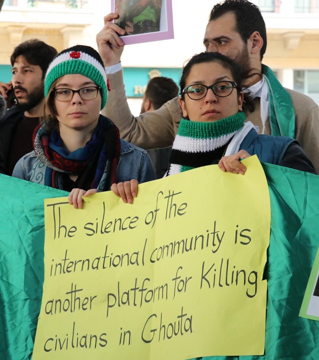 25 ������� 2018. ����� ������������ � ��������� �����
February 25, 2018. Solidarity action for Eastern Ghouta