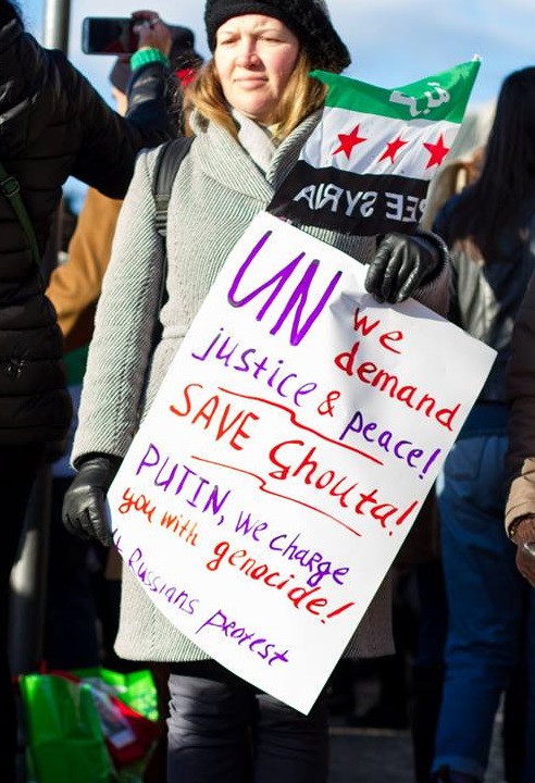 24 ������� 2018. ����� ������������ � ��������� �����
February 24, 2018. Solidarity action for Eastern Ghouta