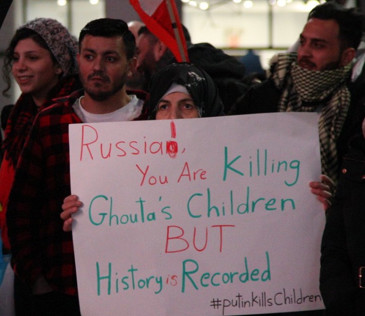 23 ������� 2018. ����� ������������ � ��������� �����
February 23, 2018. Solidarity action for Eastern Ghouta
