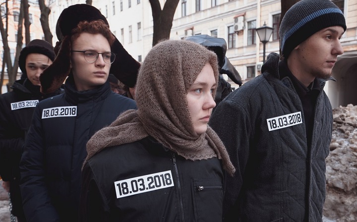 11 ����� 2018. ������� ������������ �����������
March 11, 2018. Column of political prisoners