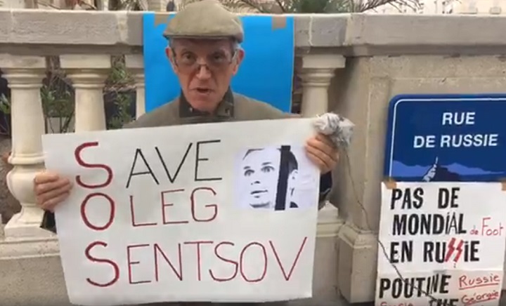 9 ���� 2018. ����� � ������ ����� �������
June 9, 2018. The picket in defence of Oleg Sentsov