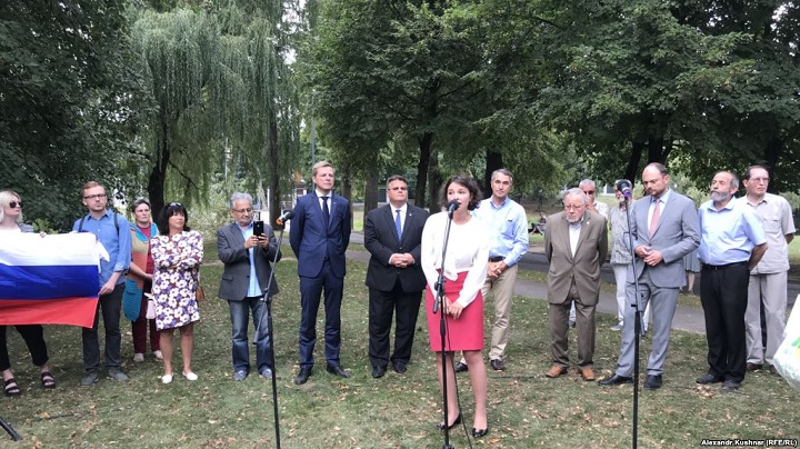 24 ������� 2018. �������� ������ ����� ������ �������
August 24, 2018. Inauguration of Boris Nemtsov square