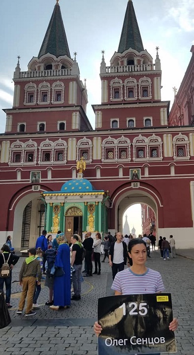 15 �������� 2018. ����� � ��������� ����� �������
September 15, 2018. The picket in support of Oleg Sentsov