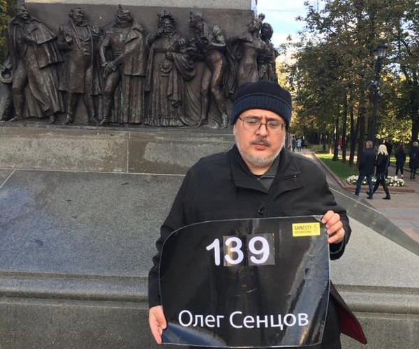 29 �������� 2018. ����� � ��������� ����� �������
September 29, 2018. The picket in support of Oleg Sentsov