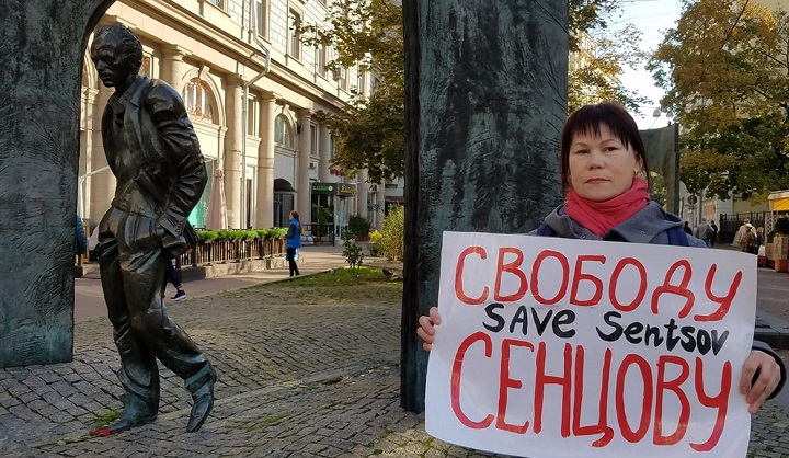 7 ������� 2018. ����� � ��������� ����� �������
October 7, 2018. The picket in support of Oleg Sentsov