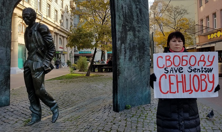 14 ������� 2018. ����� � ��������� ����� �������
October 14, 2018. The picket in support of Oleg Sentsov
