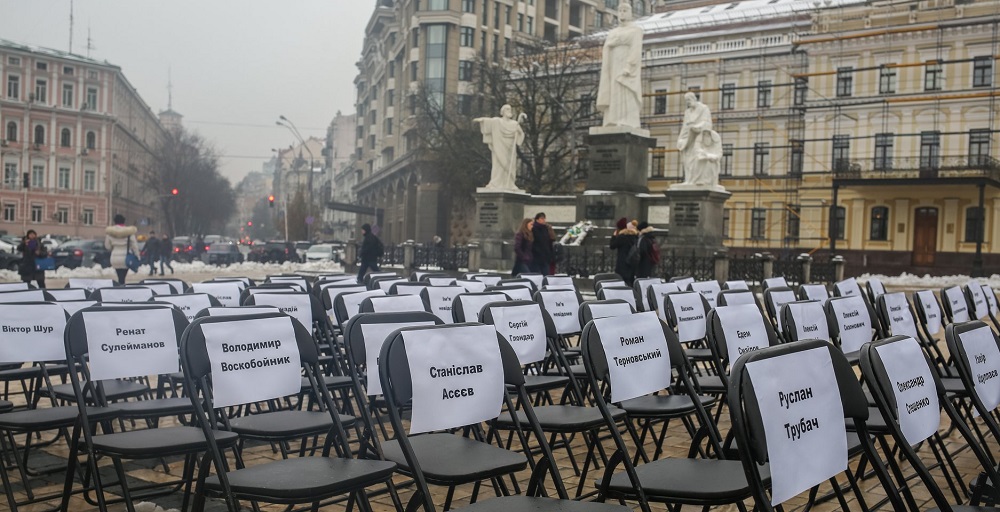 15 ������ 2018. ����� � ��������� ������� ������
November 15, 2018. Action in support of Kremlin's prisoners